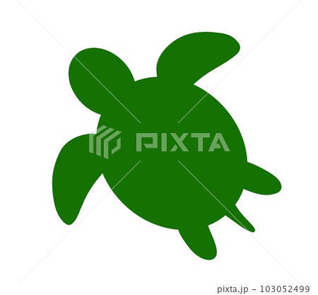 ウミガメのシルエット 103052499