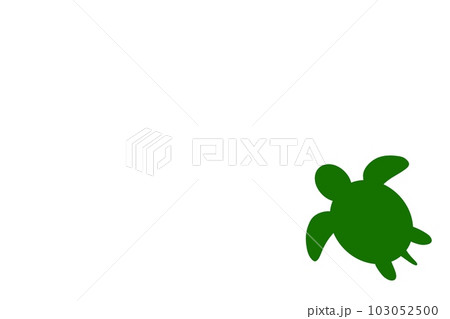 ウミガメのシルエット 103052500