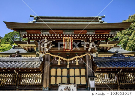 豊田市、晴天の野見神社 103053017