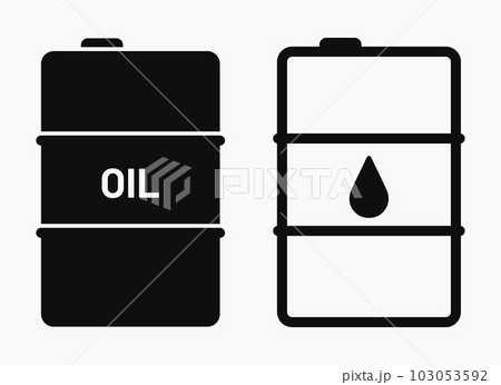 oil barrel line shape icon vector flat illustration 103053592