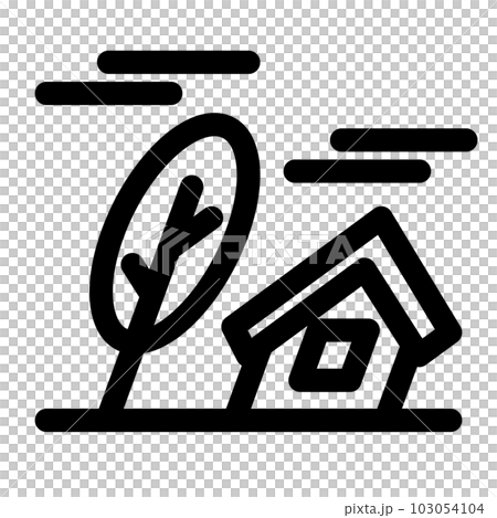 Line style icon representing disaster, typhoon Line style icon representing disaster, typhoon 103054104
