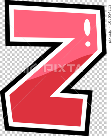 z - cartoon style Eng lowercase english letters 103054215