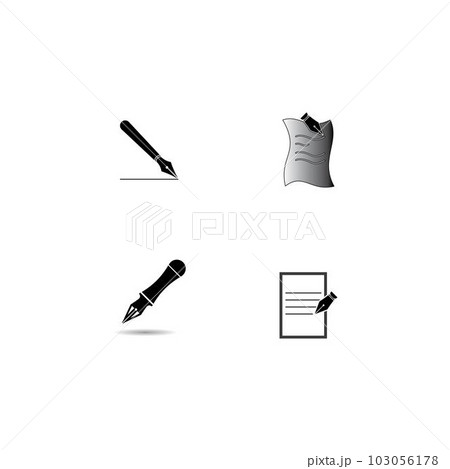 Fontain pen icon Fontain pen icon 103056178