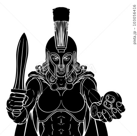Spartan Trojan Gladiator Gamer Warrior Woman 103056416