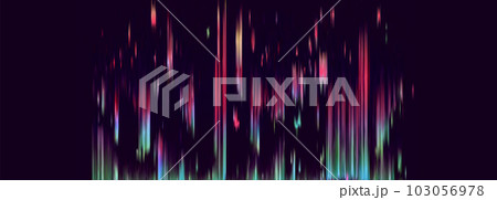 Trendy glitch pattern on dark background. Modern style vector. Abstract geometric elements 103056978