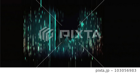 Trendy glitch pattern on dark background. Modern style vector. Abstract geometric elements Trendy glitch pattern on dark background. Modern style vector. Abstract geometric elements 103056983
