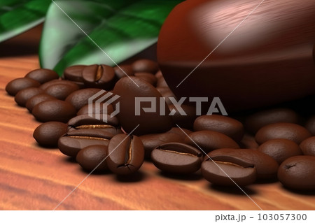 Preparing coffee close up. Photo filtered in vintage style. Neural network AI generated art 103057300