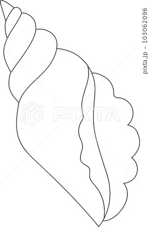 Seashells illustration in a set of silhouette vector graphics 103062096