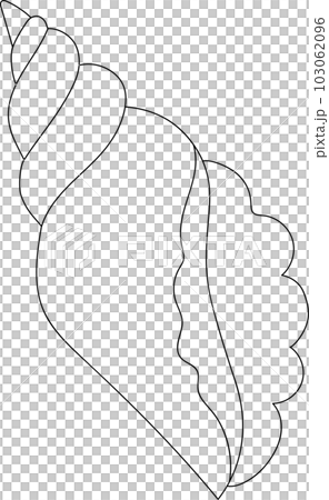 Seashells illustration in a set of silhouette vector graphics 103062096