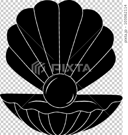 Seashells illustration in a set of silhouette vector graphics 103062114