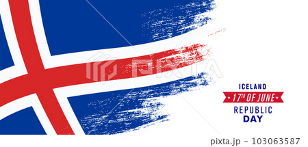 Iceland republic day greeting card, banner vector illustration. Iceland republic day greeting card, banner vector illustration. 103063587