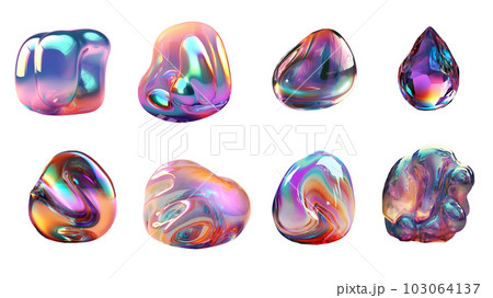 Iridescence 3D Shapes graphics objects 103064137