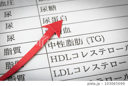 中性脂肪と上昇矢印 健康診断 項目 中性脂肪と上昇矢印 健康診断 項目 103065099