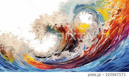 激しい波,Generative AI AI画像 激しい波,Generative AI AI画像 103067571