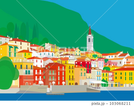 ヴァレンナ varenna コモ湖 lago di como イタリア italia ヴァレンナ varenna コモ湖 lago di como イタリア italia 103068211