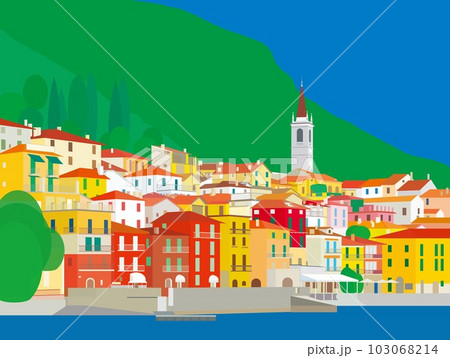 ヴァレンナ varenna コモ湖 lago di como イタリア italia ヴァレンナ varenna コモ湖 lago di como イタリア italia 103068214