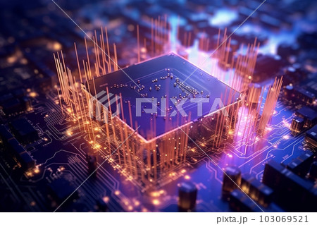 半導体 CPU,Generative AI AI画像 103069521