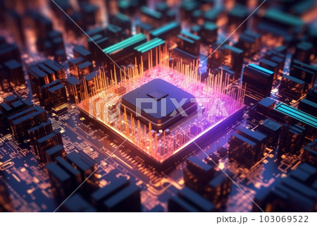 半導体 CPU,Generative AI AI画像 半導体 CPU,Generative AI AI画像 103069522