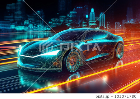 車とデジタルイメージ,Generative AI AI画像 車とデジタルイメージ,Generative AI AI画像 103071780