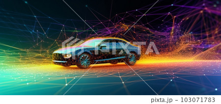車とデジタルイメージ,Generative AI AI画像 103071783