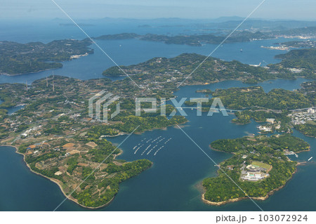 佐世保市江上浦付近空撮 103072924