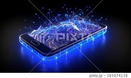 スマートフォンとサイバーイメージ,Generative AI AI画像 スマートフォンとサイバーイメージ,Generative AI AI画像 103074116