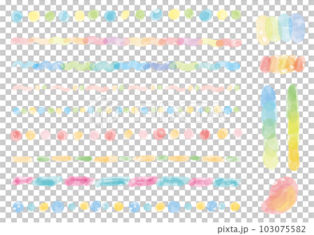 線條如水彩手繪彩點 103075582