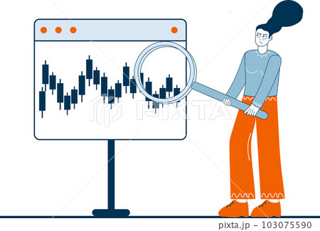 Stock Market Concept illustration isolated on white background. 103075590
