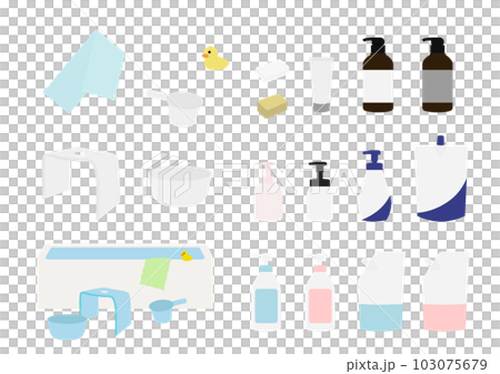 お風呂のイラストセット お風呂のイラストセット 103075679