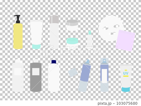 插圖集的基本化妝品化妝品 103075680
