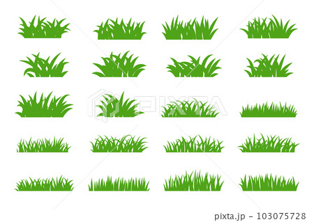 natural green grass bushes decorate environmental ecology cartoon scene 103075728