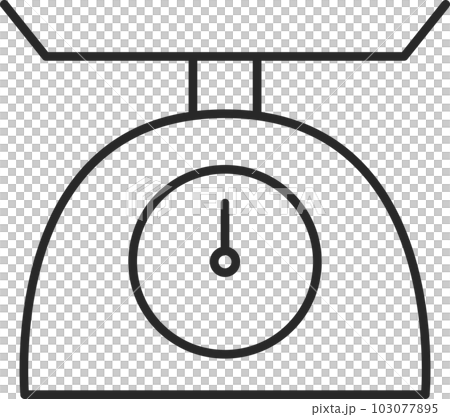 日用品線画イラスト　計量器 103077895