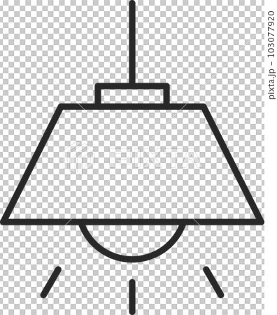 Daily necessities line drawing illustration bulb type fluorescent lamp 103077920
