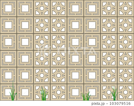 沖縄県にある花ブロックのイメージイラスト 103079516