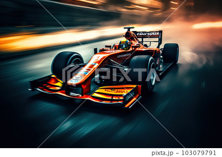 Speeding Thrills: Racing Cars in High-Speed Action on the Track. created with Generative AI Speeding Thrills: Racing Cars in High-Speed Action on the Track. created with Generative AI 103079791