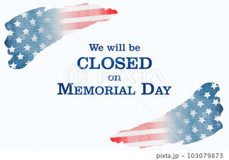 Signboard with the inscription We will be closed Signboard with the inscription We will be closed 103079873