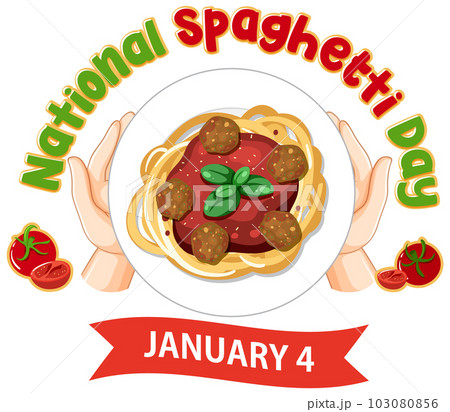 National Spaghetti Day Banner Design 103080856