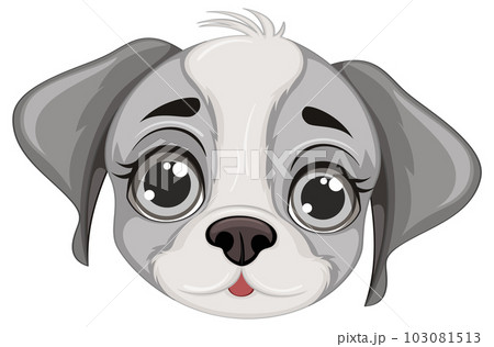 cute dog face cartoon