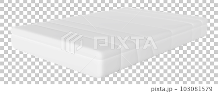 white mattress for comfort sleep isolated. 3d render illustration 103081579