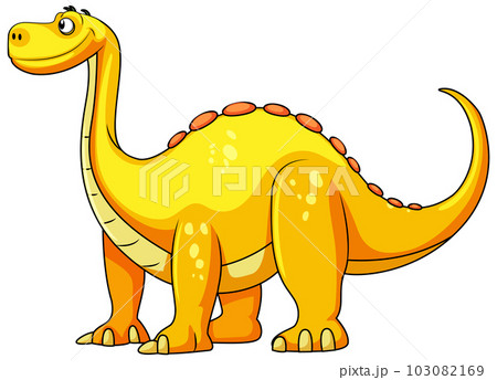 Brachiosaurus cartoon character isolated Brachiosaurus cartoon character isolated 103082169