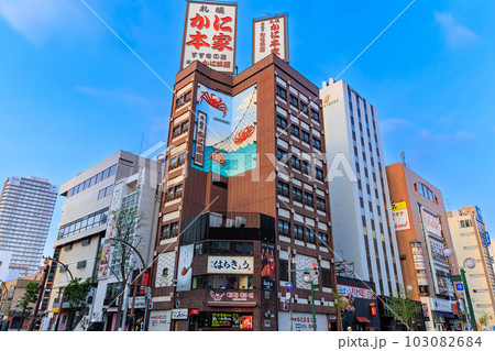 北海道　札幌市の都市風景　すすきの 103082684