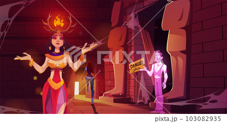 Dark abandoned egypt temple with danger goddess Dark abandoned egypt temple with danger goddess 103082935