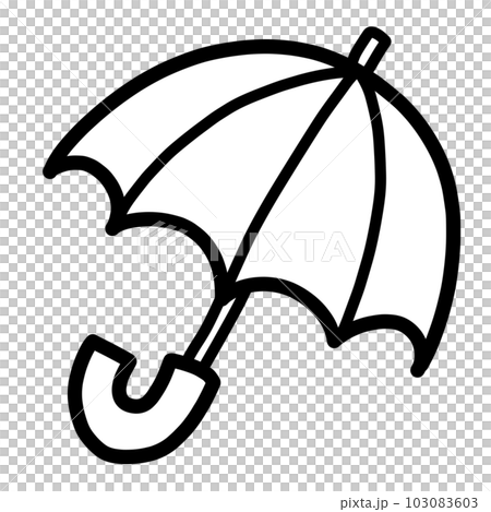 Umbrella hand-drawn illustration monochrome 103083603