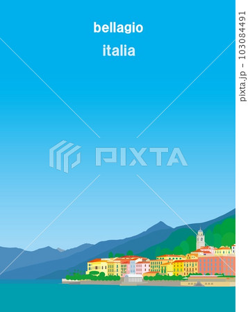 ベッラージョ　bellagio　コモ湖　lago　di　como　イタリア　italia 103084491