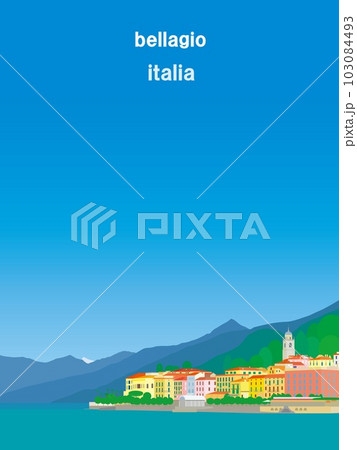 ベッラージョ　bellagio　コモ湖　lago　di　como　イタリア　italia 103084493