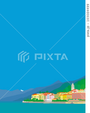 ベッラージョ　bellagio　コモ湖　lago　di　como　イタリア　italia 103084499