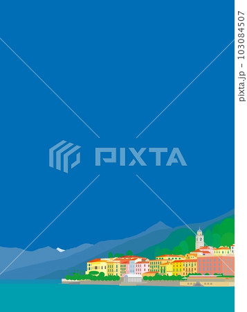 ベッラージョ　bellagio　コモ湖　lago　di　como　イタリア　italia 103084507