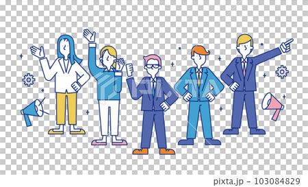Men and women working in technical sales positions Men and women working in technical sales positions 103084829