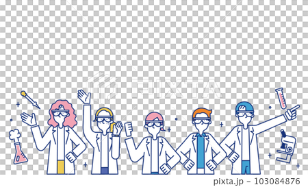 男人和女人用試管做研究 103084876