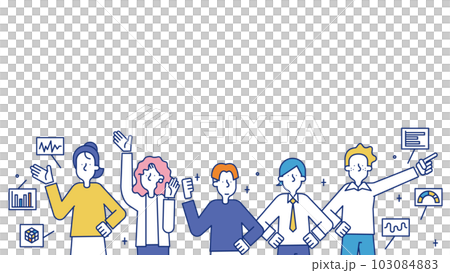 Men and women working in data analysis professions 103084883